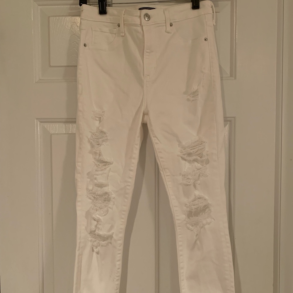 Abercrombie & Fitch Ultra High Rise Ripped Jeans